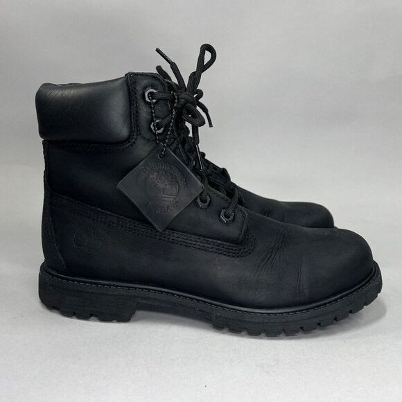 Timberland Women's Size 7.5 Premium 6" Black Nubuck Leahter Waterproof Boots - Picture 1 of 13